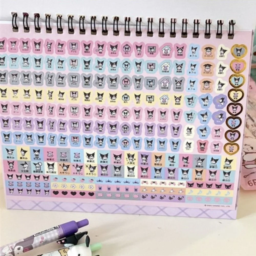 SANRIO KUROMI CALENDAR 2023 Desk or Wall Monthly Pages with Stickers